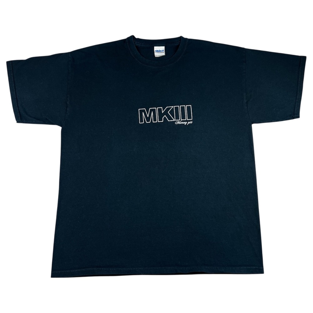 Toyota MKIII Supra Money Pit Graphic T Shirt Men's XL Black Y2K Drag Racing Car